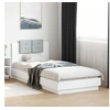 Image de Cadre de Lit avec Tête de Lit et Lumières LED, Sommier à Lattes, Lit Simple, Lit Adulte de Chambre à Coucher 3210024
