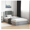 Image de Bedframe met hoofdbord en LED-verlichting betongrijs 100x200 cm3210027