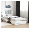 Image de Cadre de Lit avec Tête de Lit et Lumières LED, Sommier à Lattes, Lit Simple, Lit Adulte de Chambre à Coucher 3210031