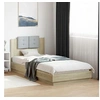 Image de Cadre de Lit avec Tête de Lit et Lumières LED, Sommier à Lattes, Lit Simple, Lit Adulte de Chambre à Coucher 3210033