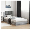 Image de Cadre de Lit avec Tête de Lit et Lumières LED, Sommier à Lattes, Lit Simple, Lit Adulte de Chambre à Coucher 3210036