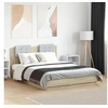 Image de Cadre de Lit avec Tête de Lit et Lumières LED, Sommier à Lattes, Lit Double, Lit Adulte de Chambre à Coucher 3210054