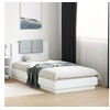 Image de Cadre de Lit avec Tête de Lit et Lumières LED, Sommier à Lattes, Lit Simple, Lit Adulte de Chambre à Coucher 3210066