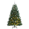 Image de Sapin de Noël artificiel articulé 300 LED et boules 180 cm
