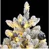 Image de Sapin de Noël Artificiel Articulé 300 LED et Boules, Arbre de Noël avec Support, Décoration de Fête avec Lumières 3210177