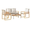 Image de Salon de Jardin avec Coussins 4pcs, Sièges de Patio, Ensemble de Meubles, Mobilier de Terrasse Extérieur, mélange 365859