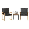 Image de Salon de jardin resine tressee noir 3 pieces 38.0 x 38 x 42 2 personnes