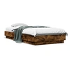 Image de Bedframe met LED-verlichting gerookt eikenkleurig 100x200 cm839508