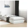 Image de Cadre de Lit, Lit Simple avec Sommier à Lattes, Lit Adulte, Meuble de Chambre à Coucher, Moderne, Blanc 90x190 cm 839630