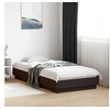 Image de Cadre de Lit, Lit Simple avec Sommier à Lattes, Lit Adulte, Meuble de Chambre à Coucher, Moderne, Noir 75x190 cm Bois 839638