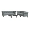 Image de Ensemble de canapés 2 pcs gris clair tissu