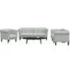 Image de 3-delige Loungeset fluweel lichtgrijs3209209