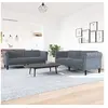 Image de Ensemble de canapés 2 pcs gris foncé velours