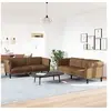 Image de 2-delige Loungeset fluweel bruin3209228