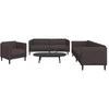 Image de 3-delige Loungeset stof donkerbruin3209232