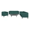 Image de 3-delige Loungeset stof donkergroen3209233