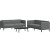 Image de Ensemble de canapés 2 pcs gris foncé tissu3209239