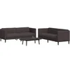 Image de Ensemble de canapés 2 pcs marron foncé tissu3209241