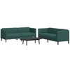 Image de Ensemble de canapés 2 pcs vert foncé tissu3209242