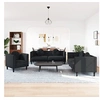Image de 3-delige Loungeset met kussens fluweel zwart3209252