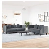 Image de Ensemble de canapés 2 pcs avec coussins gris foncé velours3209258