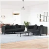 Image de Ensemble de canapés 2 pcs avec coussins noir velours3209262