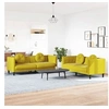 Image de Ensemble de Canapés 2 pcs avec Coussins, Canapés avec Accoudoirs et Pieds, Meubles de Salon Salle de Séjour, Moderne, 3209263