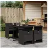Image de Ensemble à Manger de Jardin avec Coussins 5pcs, Table et Chaise de Terrasse, Meubles de Patio, Mobilier d'Extérieur, 3210535