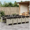 Image de Ensemble à Manger de Jardin avec Coussins 11 pcs, Table et Chaise de Terrasse, Meubles de Patio 3210575