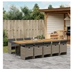 Image de 11-delige Tuinset met kussens poly rattan grijs3210578