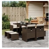Image de Ensemble à Manger de Jardin avec Coussins 9 pcs, Table et Chaise de Terrasse, Meubles de Patio, Mobilier d'Extérieur, 3210597