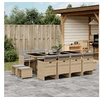 Image de Salon de jardin rotin beige 13 pieces 220.0 x 106 x 73 cm