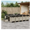 Image de Ensemble à Manger de Jardin avec Coussins 15 pcs, Table et Chaise de Terrasse, Meubles de Patio 3210635