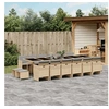 Image de Salon de jardin rotin beige 17 pieces 46 x 46 x 46