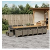 Image de Salon de jardin resine tressee gris 17 pieces