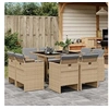 Image de Ensemble à Manger de Jardin avec Coussins 9 pcs, Table et Chaise de Terrasse, Meubles de Patio, Mobilier d'Extérieur, 3210660