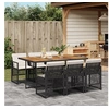 Image de 7-delige Tuinset met kussens poly rattan zwart3210735