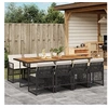 Image de 9-delige Tuinset poly rattan zwart3210747
