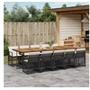 Image de 11-delige Tuinset met kussens poly rattan zwart3210759