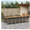 Image de Ensemble à manger de jardin coussins 13 pcs gris résine tressée 3210770
