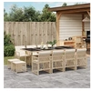 Image de Ensemble à manger de jardin et coussins 13 pcs beige, ensemble à manger d'extérieur, meuble à manger de jardin, table 3210802