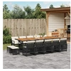 Image de 15-delige Tuinset met kussens poly rattan zwart3210819