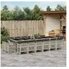 Image de 17-delige Tuinset met kussens poly rattan lichtgrijs3210887