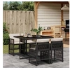 Image de Ensemble à Manger de Jardin avec Coussins 5 pcs, Table et Chaises à Dossier Rabattable, Meubles d'Extérieur Patio 3210894