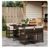 Image de Salon de jardin GENERIQUE 4 personnes 5 pieces marron 110 x 106 x 73 cm resine tressee