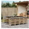 Image de Ensemble à Manger de Jardin avec Coussins 9 pcs, Table et Chaises à Dossier Rabattable, Meubles d'Extérieur Patio 3210924