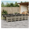 Image de 13-delige Tuinset met kussens poly rattan lichtgrijs3210947