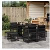 Image de Salon de jardin vidaxl rotin noir 9 pieces 110 x 106 x 73 cm