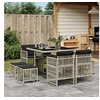 Image de Ensemble à Manger de Jardin avec Coussins 9 pcs, Table et Chaise de Terrasse, Meubles de Patio, Mobilier d'Extérieur, 3210959