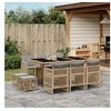 Image de Ensemble à Manger de Jardin avec Coussins 11 pcs, Table et Chaises à Dossier Rabattable, Meubles d'Extérieur Patio 3210972